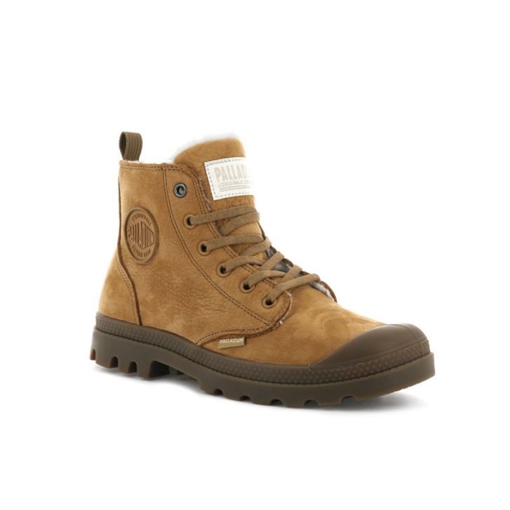 Dámské Boty Palladium Pampa Hi Zip WL Hnědé | CZ DPJ-64Q